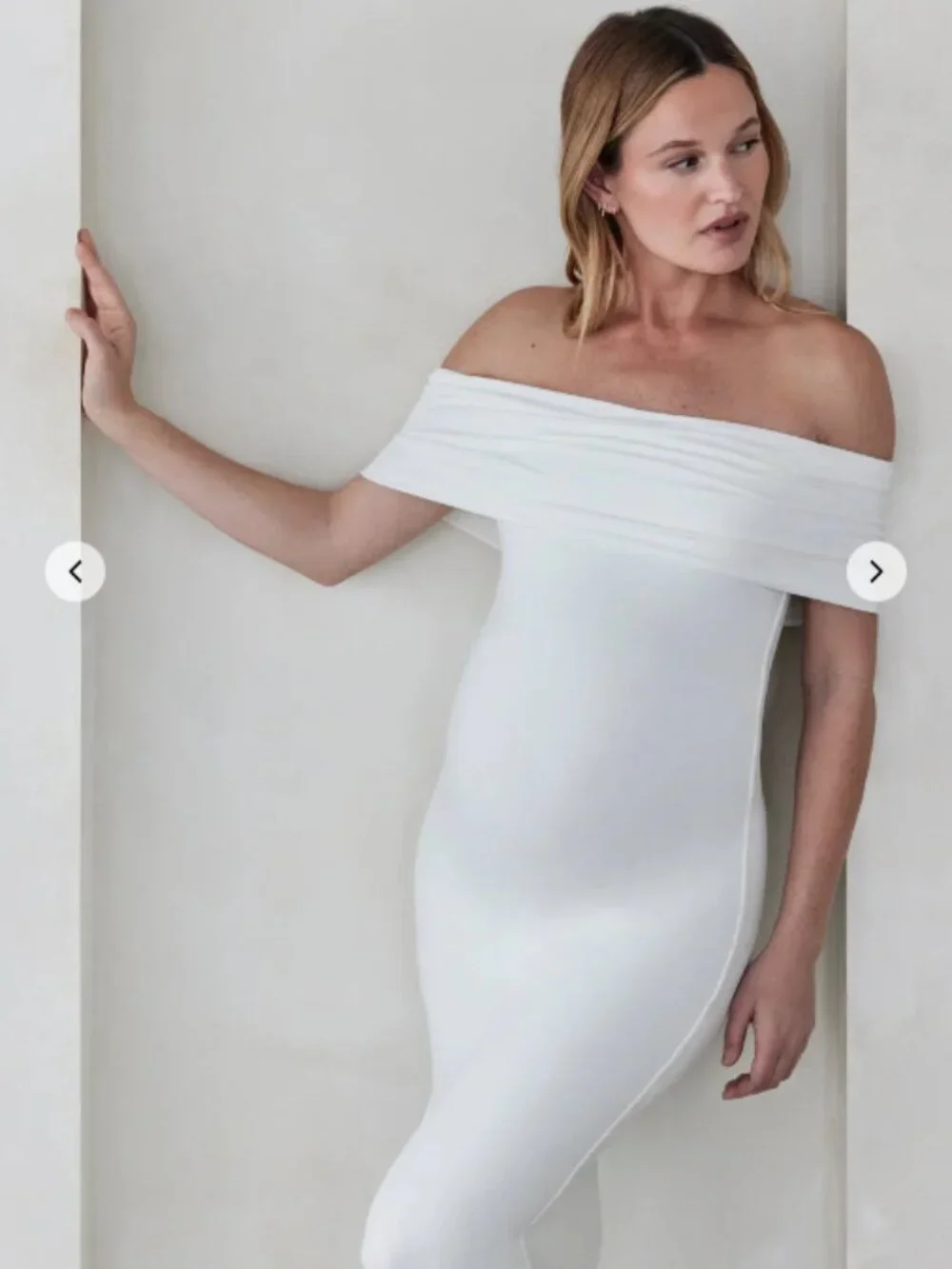 Bumpsuit The Bianca Maternity Dress, Ivory